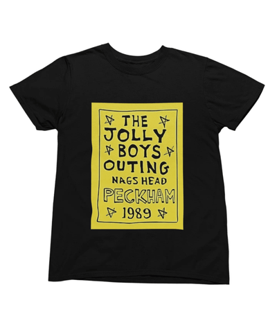 Black t-shirt with Jolly Boys Outing or Sweatshirt - Peckham 1989 Nags Head Tribute