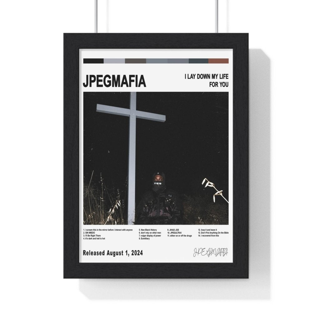 JPEGMAFIA - I LAY DOWN MY LIFE FOR YOU Album Cover Poster - Poster Kingz - A5 (unframed) - White - 