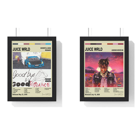 Juice WRLD Album Cover Poster - Poster Kingz - A5 (unframed) - Vintage - Goodbye & Good Riddance