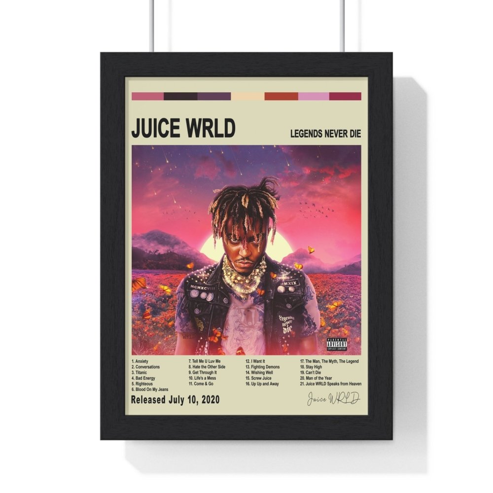 Juice WRLD Album Cover Poster - Poster Kingz - A5 (unframed) - Vintage - Legends Never Die