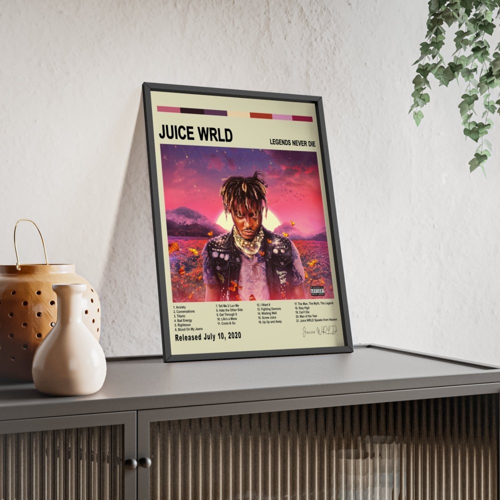 Juice WRLD Album Cover Poster - Poster Kingz - A5 (unframed) - White - Legends Never Die