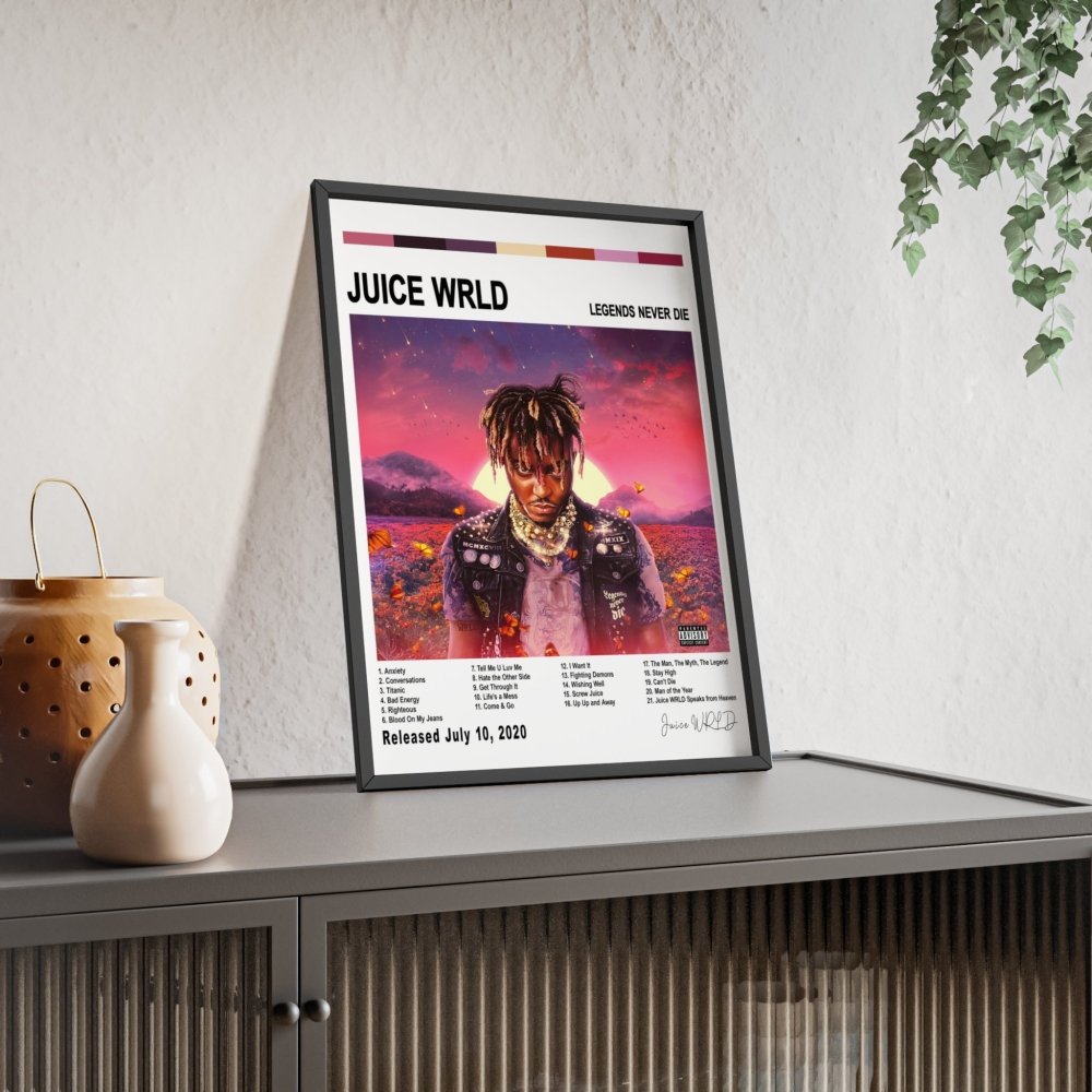 Juice WRLD Album Cover Poster - Poster Kingz - A5 (unframed) - White - Legends Never Die