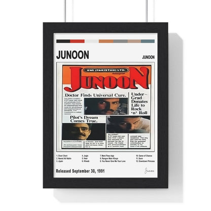 Junoon Album Cover Poster - Poster Kingz - A5 (unframed) - White - 