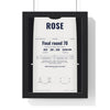 Justin Rose Merion 2013 Golf Poster - Caddie Bib Fathers Day Win Print framed in a black frame, ready to hang