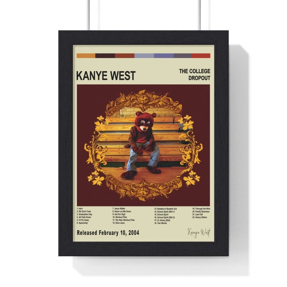 Kanye West Album Cover Poster - Poster Kingz - Album Cover Poster - A5 (unframed) - College Dropout - Off White