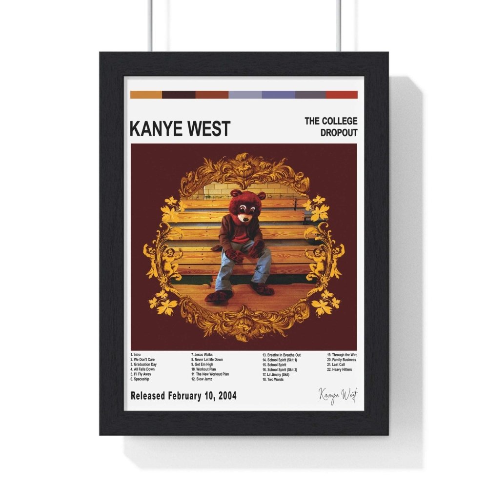 Kanye West Album Cover Poster - Poster Kingz - Album Cover Poster - A5 (unframed) - College Dropout - White