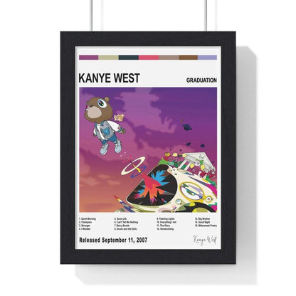 Kanye West Album Cover Poster - Poster Kingz - Album Cover Poster - A5 (unframed) - Graduation - White