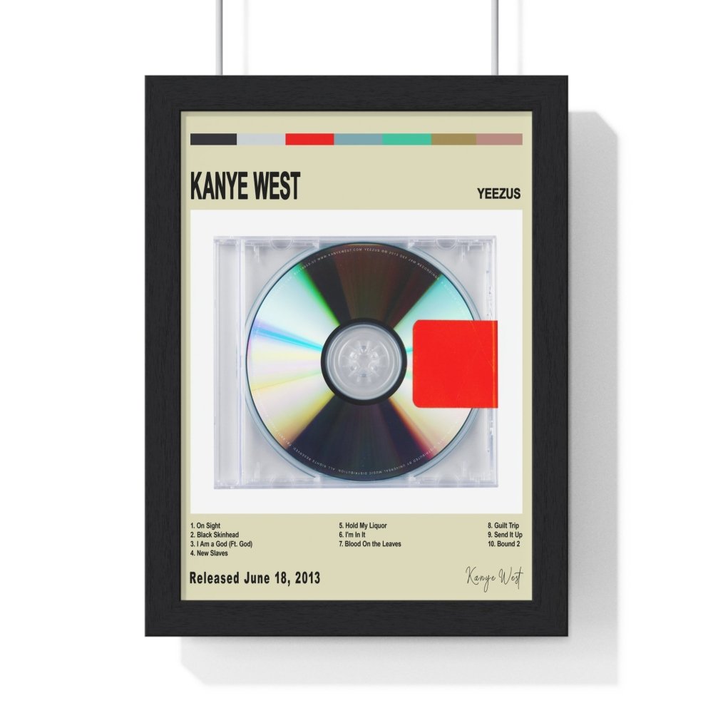 Kanye West Album Cover Poster - Poster Kingz - Album Cover Poster - A5 (unframed) - Yeezus - Off White