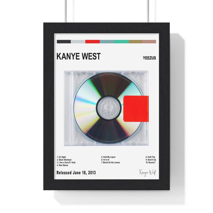 Kanye West Album Cover Poster - Poster Kingz - Album Cover Poster - A5 (unframed) - Yeezus - White