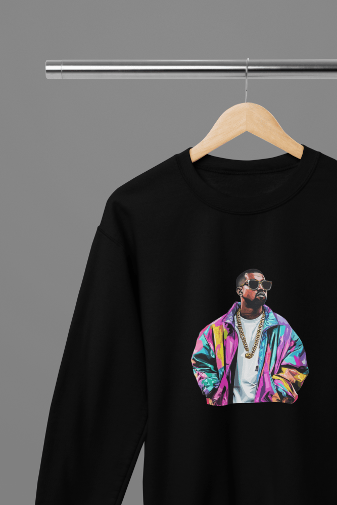 Kanye West T-Shirt/Sweatshirt - Poster Kingz - S - Design 2 Sweatshirt - Black