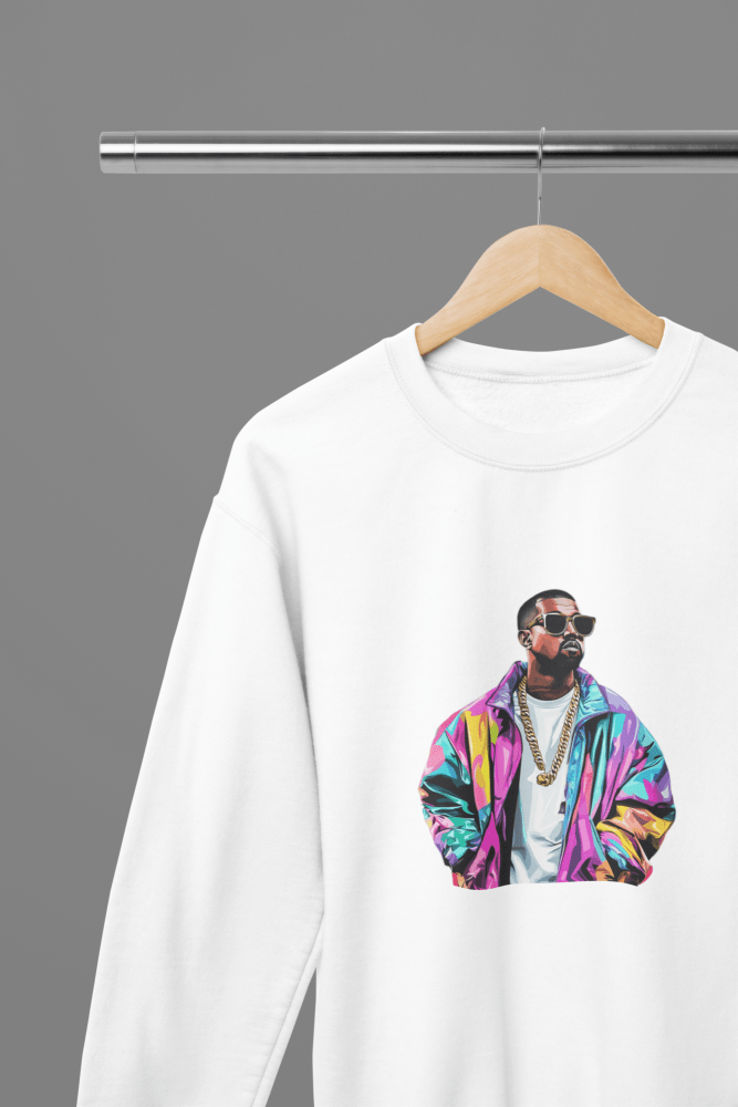 Kanye West T-Shirt/Sweatshirt - Poster Kingz - S - Design 2 Sweatshirt - White