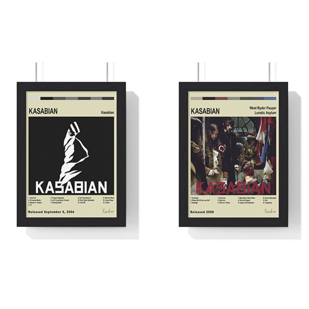 Kasabian Album Cover Poster - Poster Kingz - A5 (unframed) - Vintage - West Ryder Pauper Lunatic Asylum