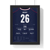 Katherine Brunt Lord's 2009 Women's T20 Final Cricket Poster - Brunt 26 Shirt Print framed in a black frame, ready to hang