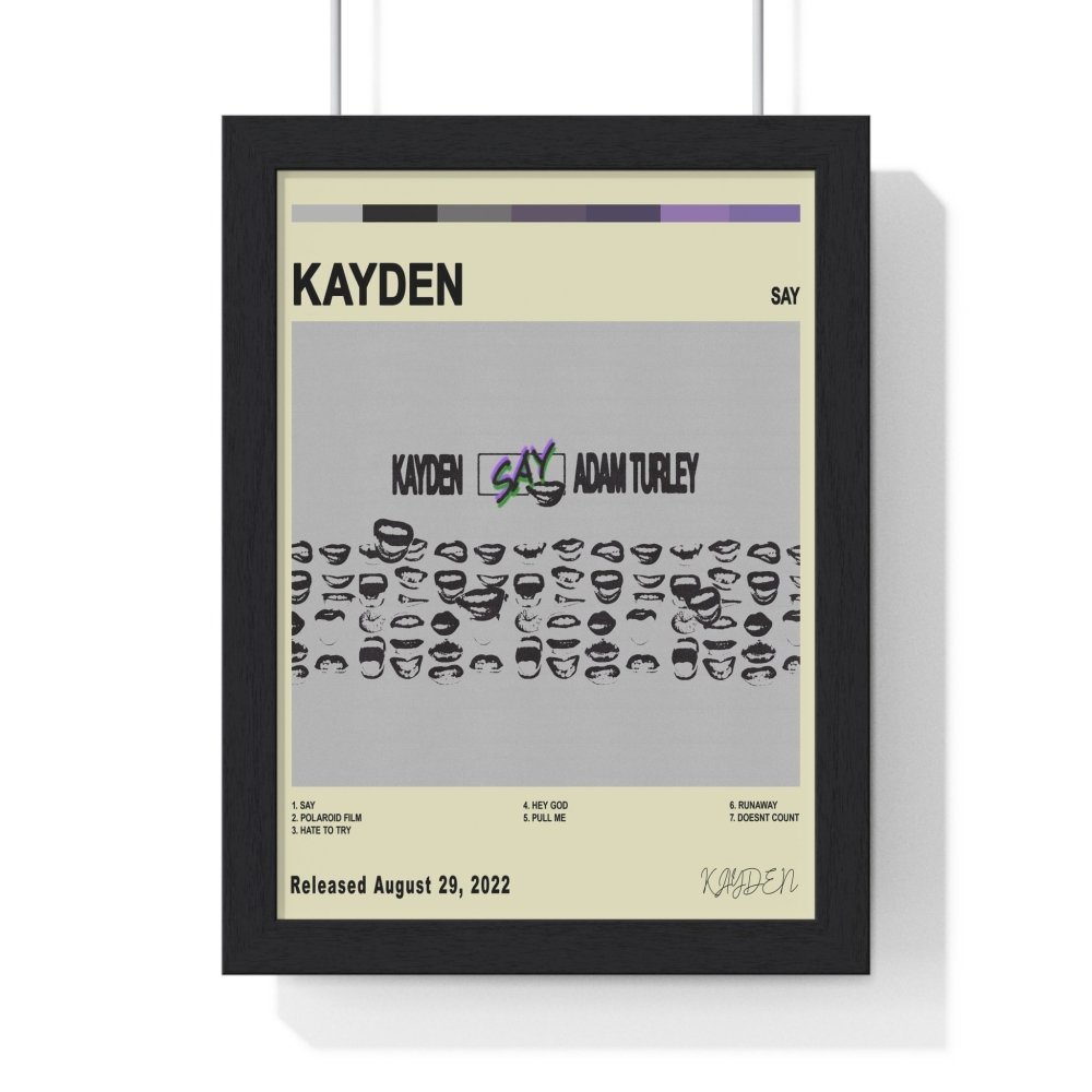 KAYDEN - SAY Album Cover Poster - Poster Kingz - A5 (unframed) - Vintage - 