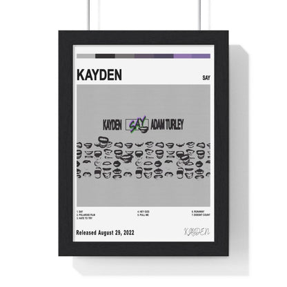 KAYDEN - SAY Album Cover Poster - Poster Kingz - A5 (unframed) - White - 