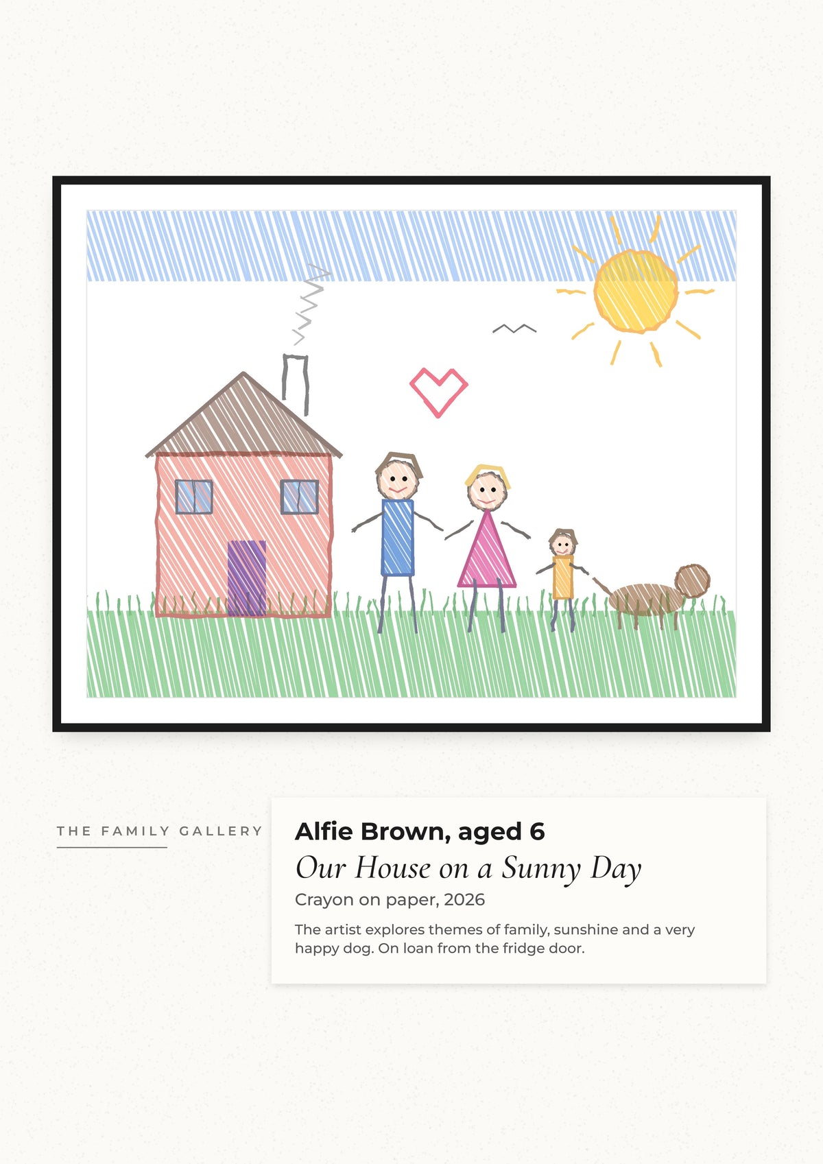 Personalised Kids Drawing Print - design detail