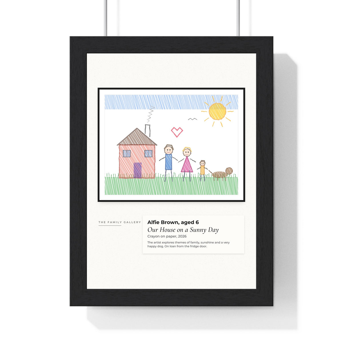 Personalised Kids Drawing Print - framed print
