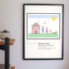 Personalised Kids Drawing Print - Lifestyle - hanging on a living room wall