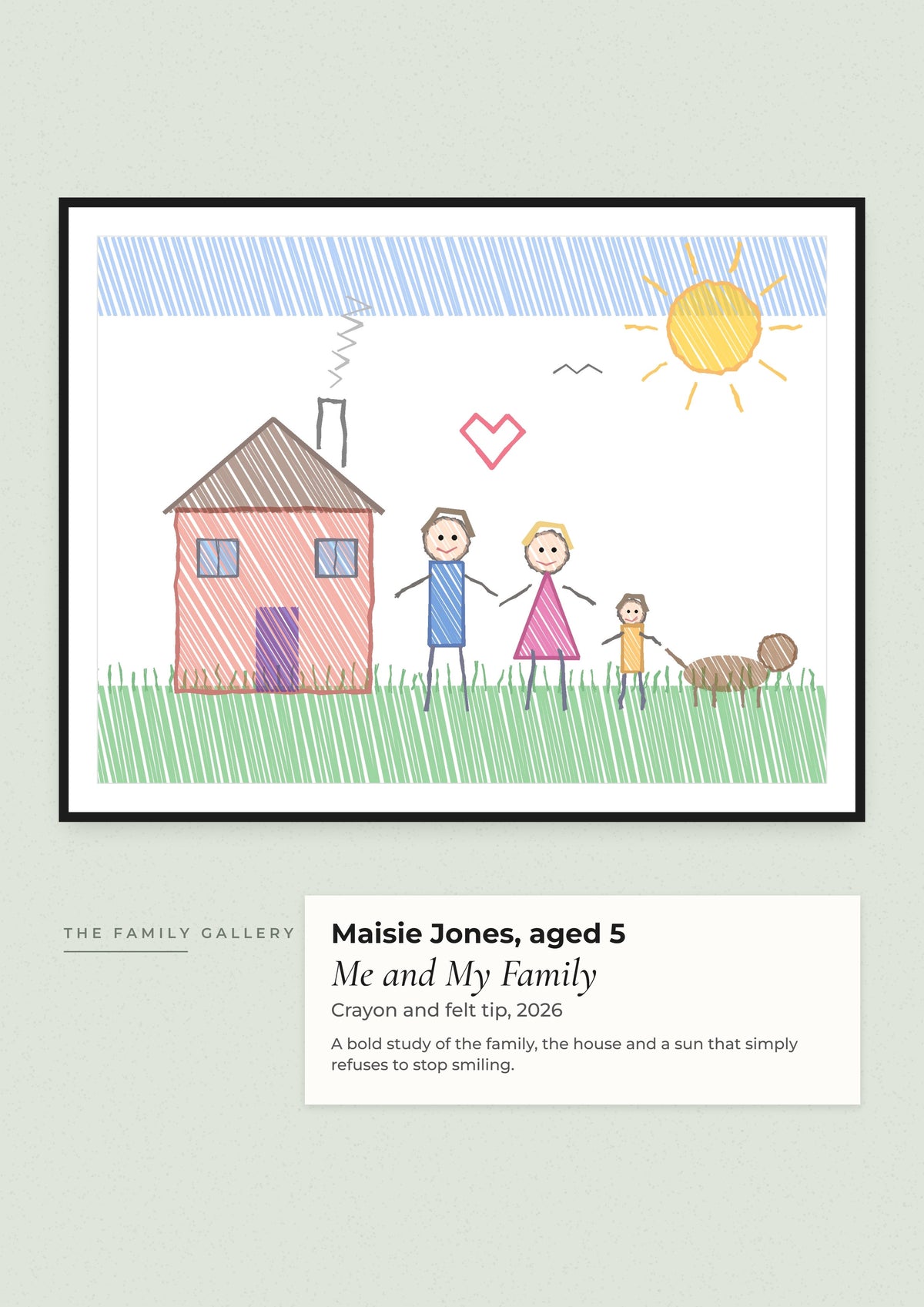 Personalised Kids Drawing Print - second design