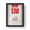 Keith Deller World Darts Final 1983 Darts Poster - 138 Checkout v Bristow Shirt Print framed in a black frame, ready to hang