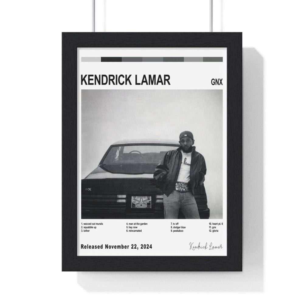 Kendrick Lamar Album Cover Poster - Poster Kingz - A5 (unframed) - GNX - White