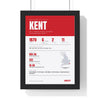 Kent Cricket print framed in a black frame, ready to hang