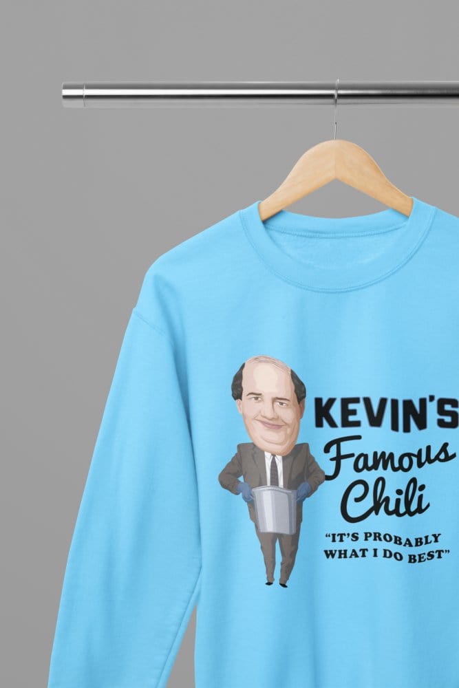 White t-shirt with Kevin's Famous Chilli Shirt - The Office Comfortable Cotton Blend