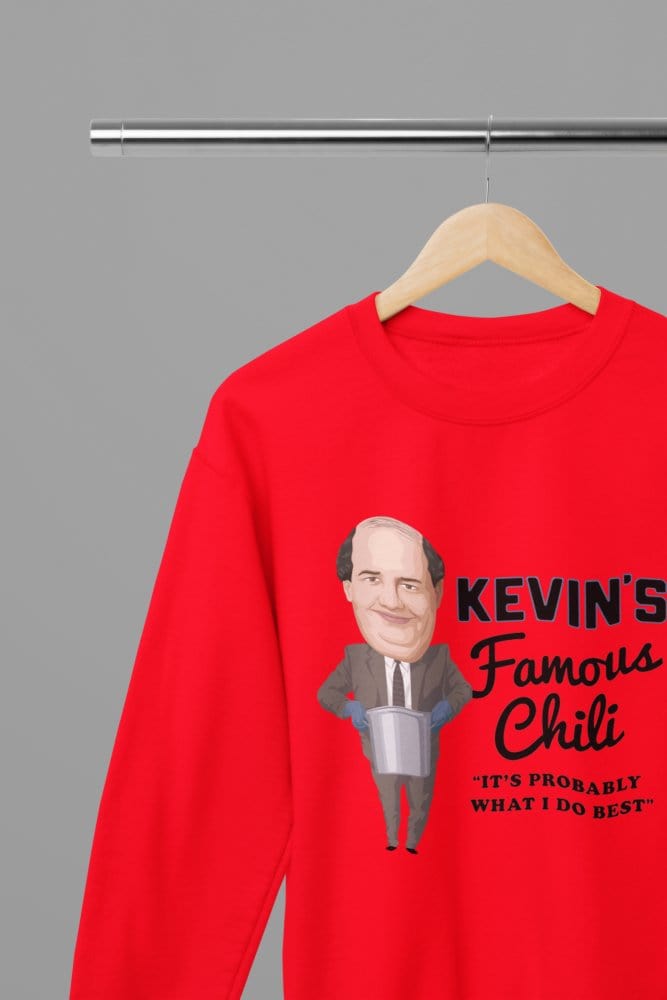 Sand t-shirt with Kevin's Famous Chilli Shirt - The Office Comfortable Cotton Blend wall display