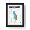 Kiawah Island 17th Hole White print framed in a black frame, ready to hang