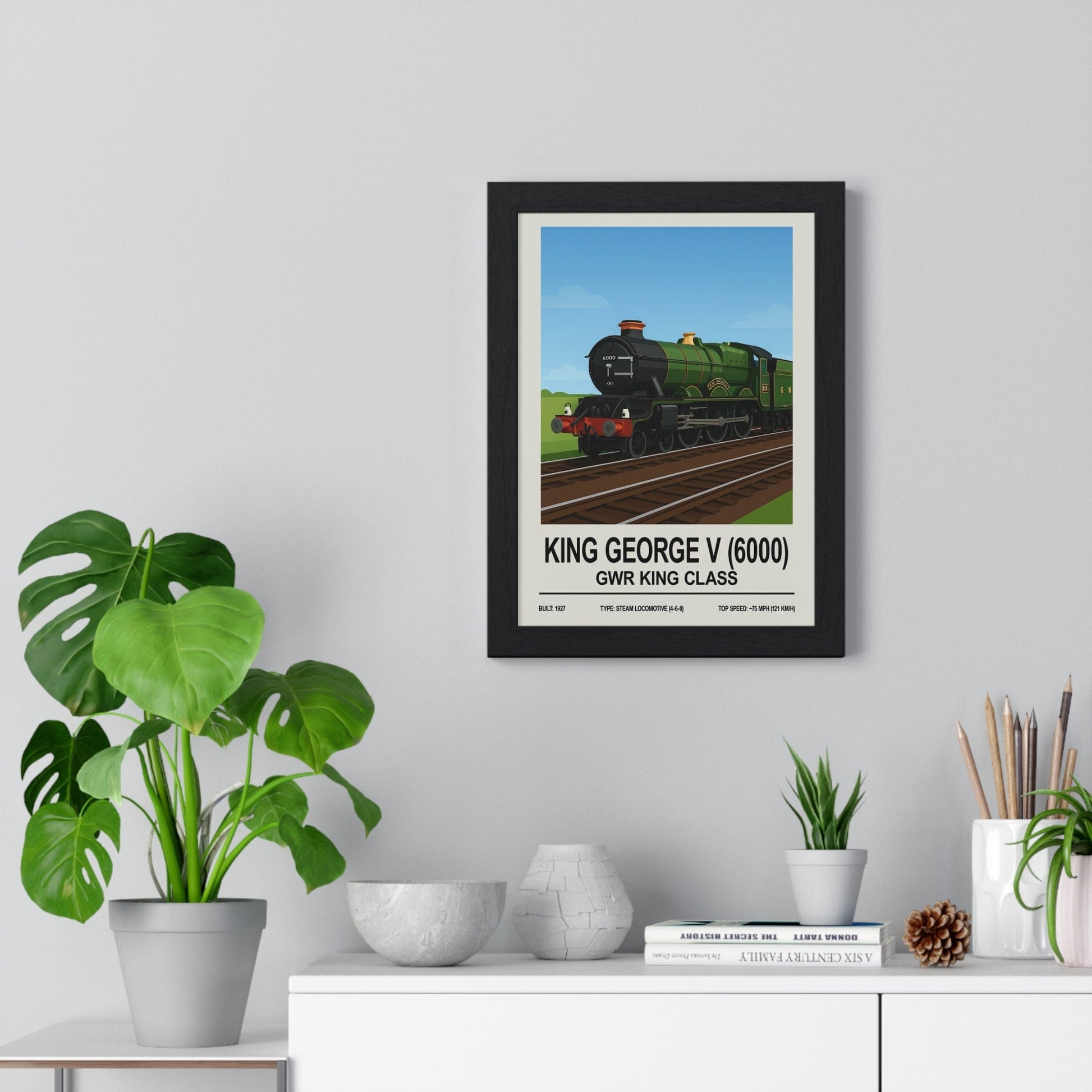 Framed King George V GWR King Class poster