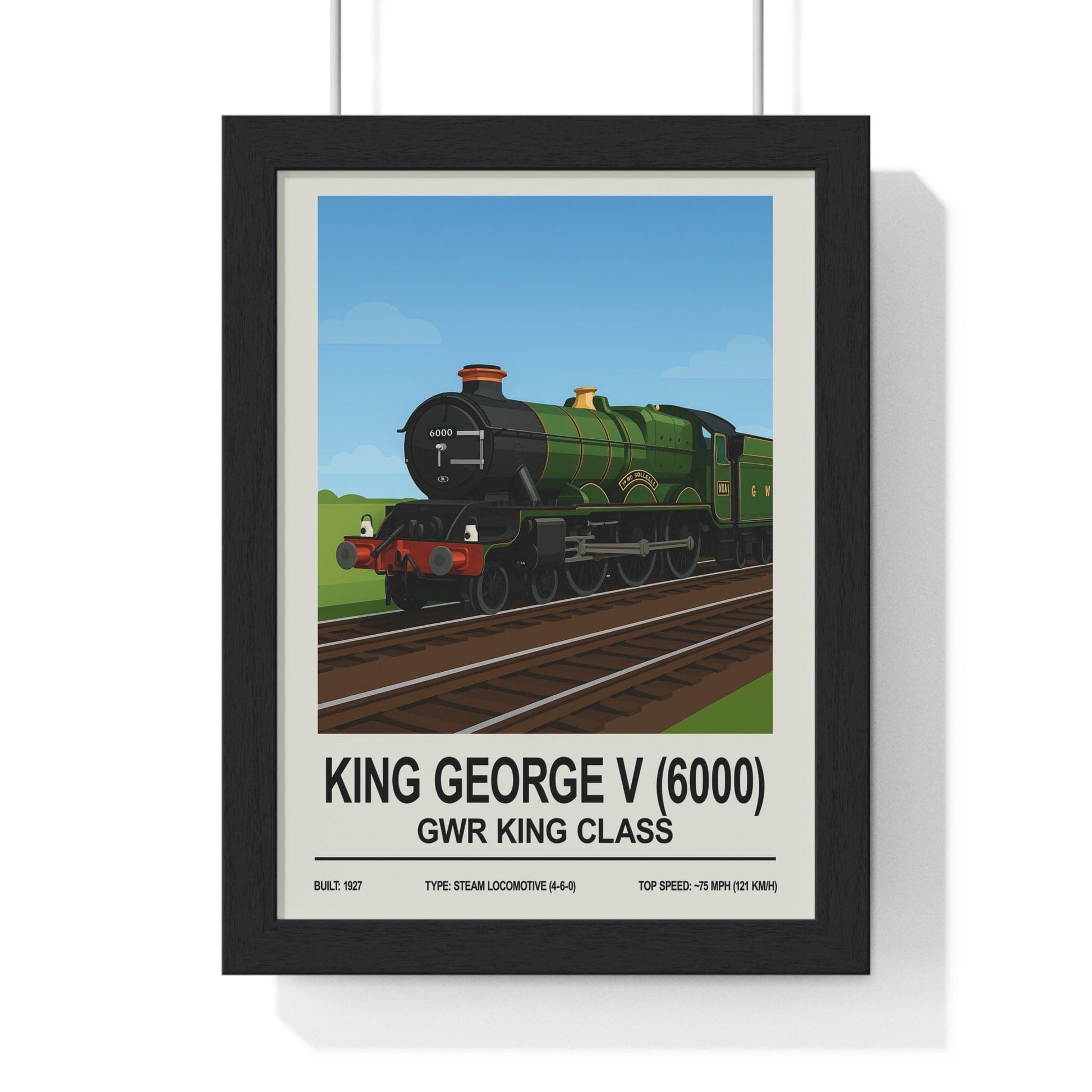 Framed King George V GWR King Class poster