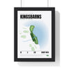 Kingsbarns 15th Hole White print framed in a black frame, ready to hang