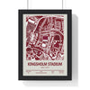 Kingsholm Stadium Gloucester Rugby Map Poster