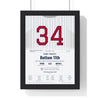 Kirby Puckett 1991 World Series Game 6 Walk-Off Home Run Poster - Minnesota Twins 34 Jersey Print framed in a black frame, ready to hang