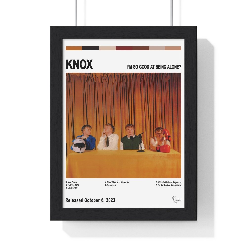 Knox - I'm So Good At Being Alone Album Cover Poster - Poster Kingz - A5 (unframed) - White - 