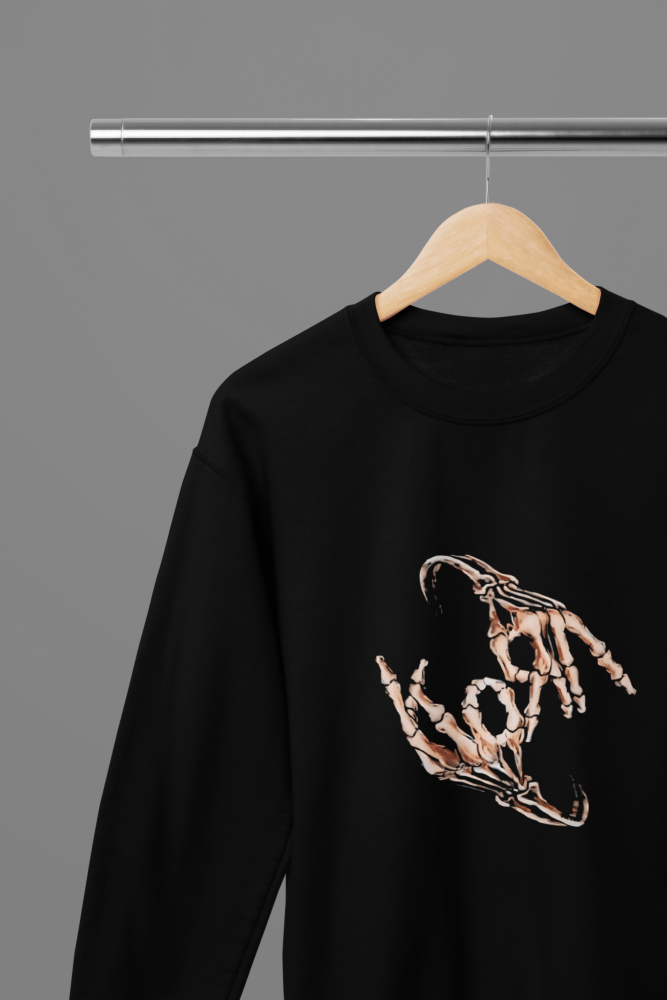 Korn - Skeleton Hands T-Shirt/Sweatshirt - Poster Kingz - S - Sweatshirt - Black