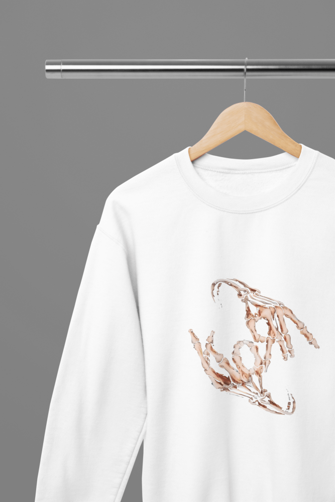 Korn - Skeleton Hands T-Shirt/Sweatshirt - Poster Kingz - S - Sweatshirt - White