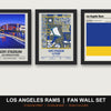 Los Angeles Rams Fan Wall Set | SoFi Stadium Print, Stadium Map & Team Colours