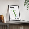 Lahinch 4th Hole White print framed and leaning on a sideboard