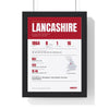 Lancashire Cricket print framed in a black frame, ready to hang
