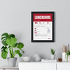 Lancashire Cricket print framed on a living room wall