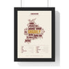 Lancashire Sayings Print in a black frame