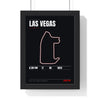 Las Vegas Circuit print framed in a black frame, ready to hang