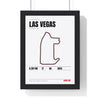 Las Vegas Circuit print White framed in a black frame, ready to hang