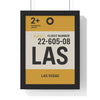 Framed Las Vegas LAS boarding pass travel poster