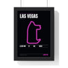 Las Vegas Night Race print framed in a black frame, ready to hang