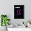 Las Vegas Night Race print framed on a living room wall