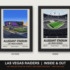 Las Vegas Raiders Inside & Out Stadium Set | Allegiant Stadium + Inside Stadium Prints