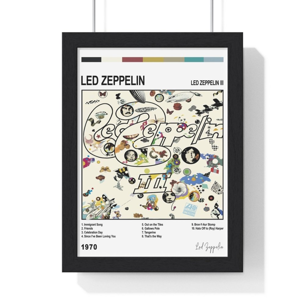 Led Zeppelin Album Poster - Poster Kingz - A5 (unframed) - Led Zeppelin lll - White - album_poster