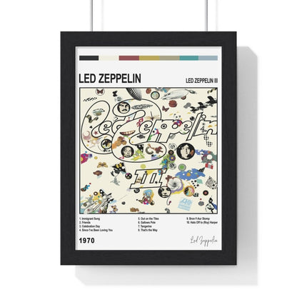 Led Zeppelin Album Poster - Poster Kingz - A5 (unframed) - Led Zeppelin lll - White - album_poster